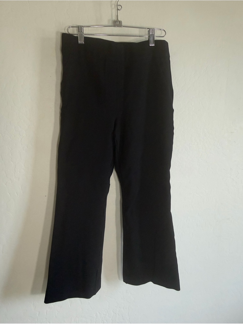 Spanx The Perfect Pant Kick Flare Cropped Ponte Black Size M